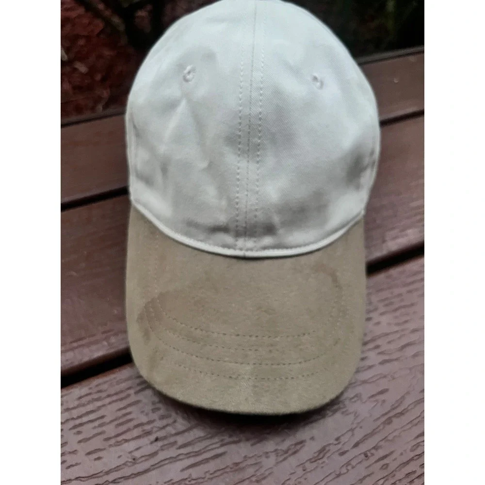 Abercrombie & Fitch Two Tone Baseball Cap Cream Tan Adjustable Hat O/S